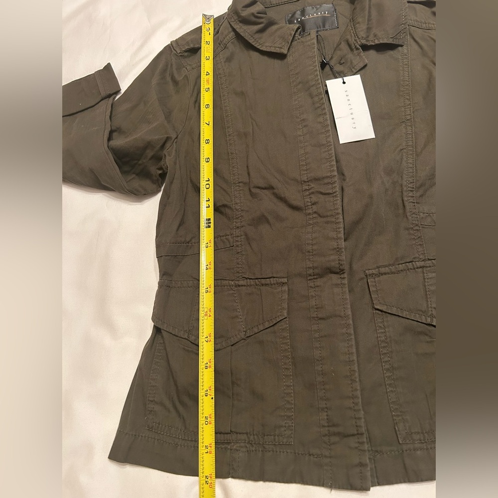 Sanctuary Army Green Military Jacket Size Small New - Picture 4 of 10